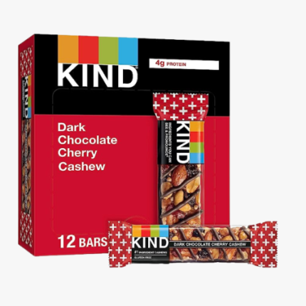 KIND Bars, Dark Chocolate Cherry Cashew, Healthy Snacks, Gluten Free, 12 Count